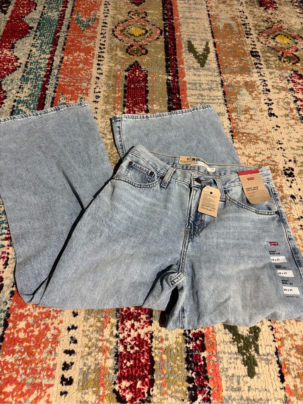 Levi's Light Wash Wide Leg Jeans